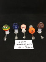 Black 18mm Bowl Male Bowl Piece Assorted Colors -- Fast Shipping StonedGenie.com Bowl