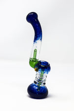 7" Sapphire Dream Glass Bubbler w/ Percolator