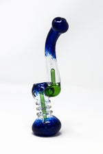 Dark Olive Green 7" Sapphire Dream Glass Bubbler w/ Percolator StonedGenie.com Bubblers