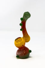 6" Premium Glass Rasta Bubbler w/ Carb Hole