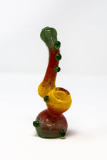 Dark Goldenrod 6" Premium Glass Rasta Bubbler w/ Carb Hole