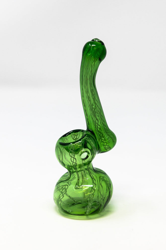 5" Premium Green Handmade Glass Bubbler