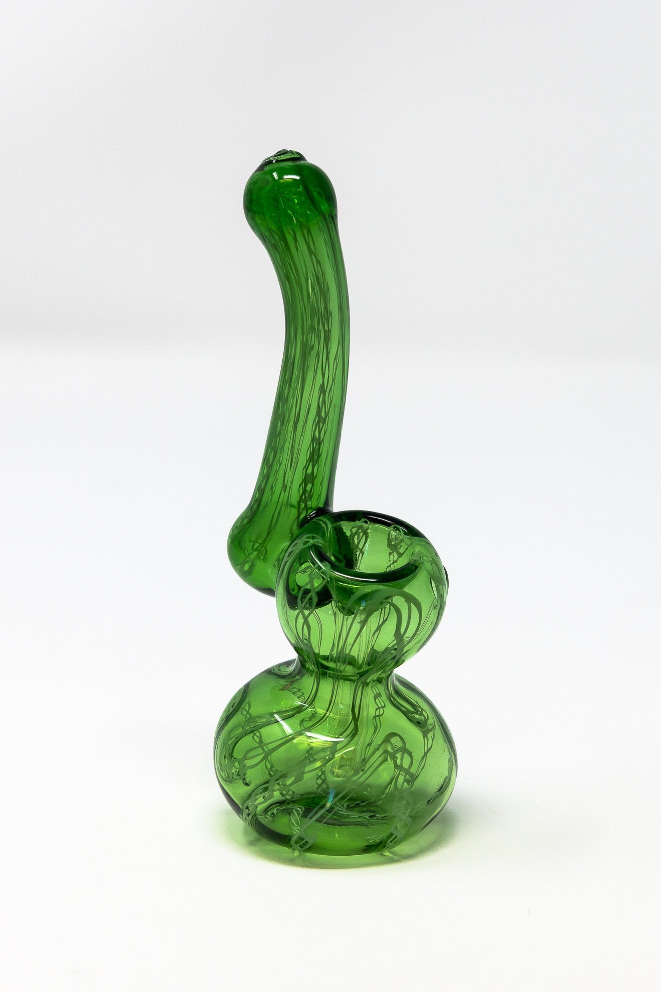 Dark Olive Green 5" Premium Green Handmade Glass Bubbler