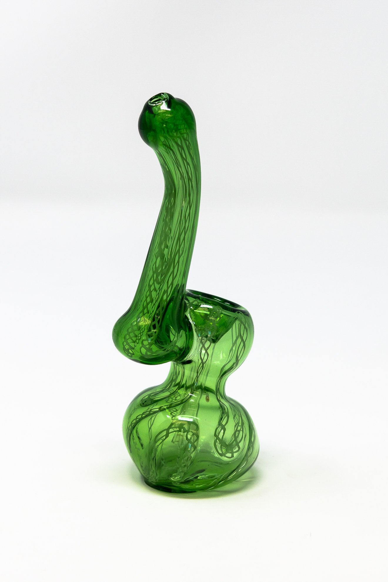 Dark Olive Green 5" Premium Green Handmade Glass Bubbler StonedGenie.com Bubblers