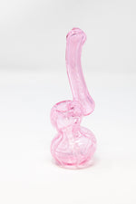 5" Pink Hand Crafted Glass Bubbler