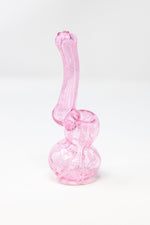 5" Pink Hand Crafted Glass Bubbler