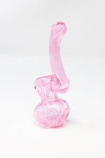 5" Pink Hand Crafted Glass Bubbler