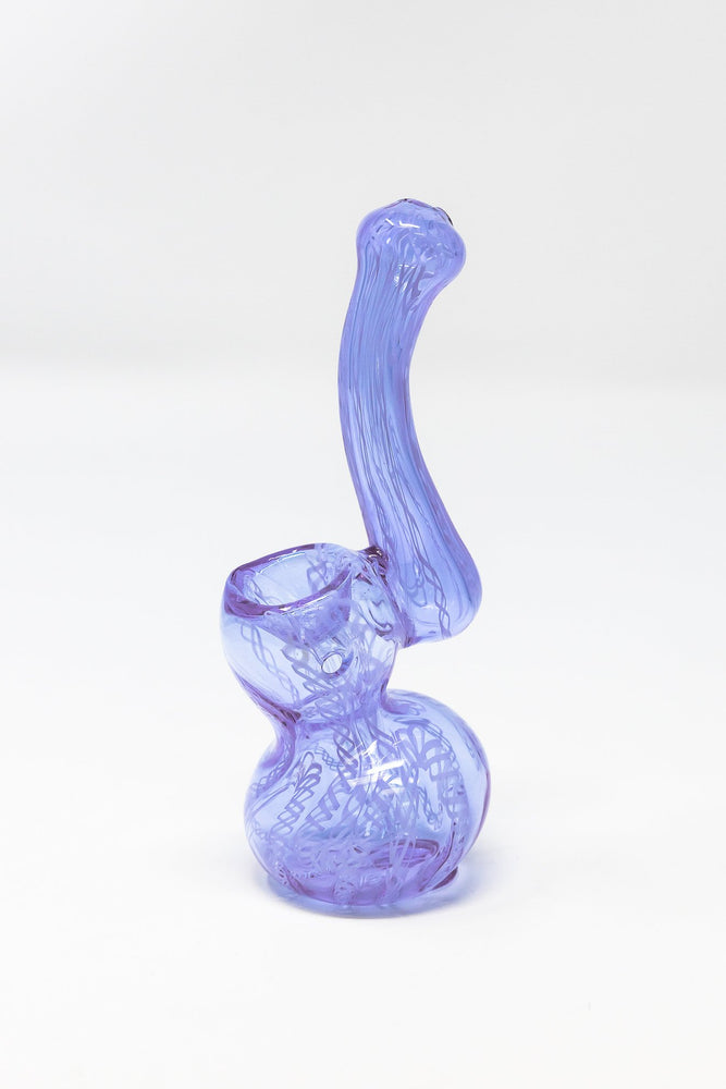 4" Premium Lavender Glass Handmade Bubbler