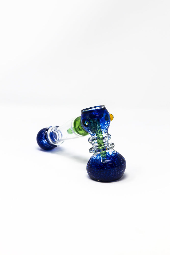 Midnight Blue 7" Premium Blue Glass Hammer Bubbler w/ Percolator StonedGenie.com Bubblers