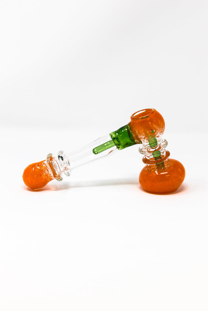 7" Orange/Green Hammer Bubbler