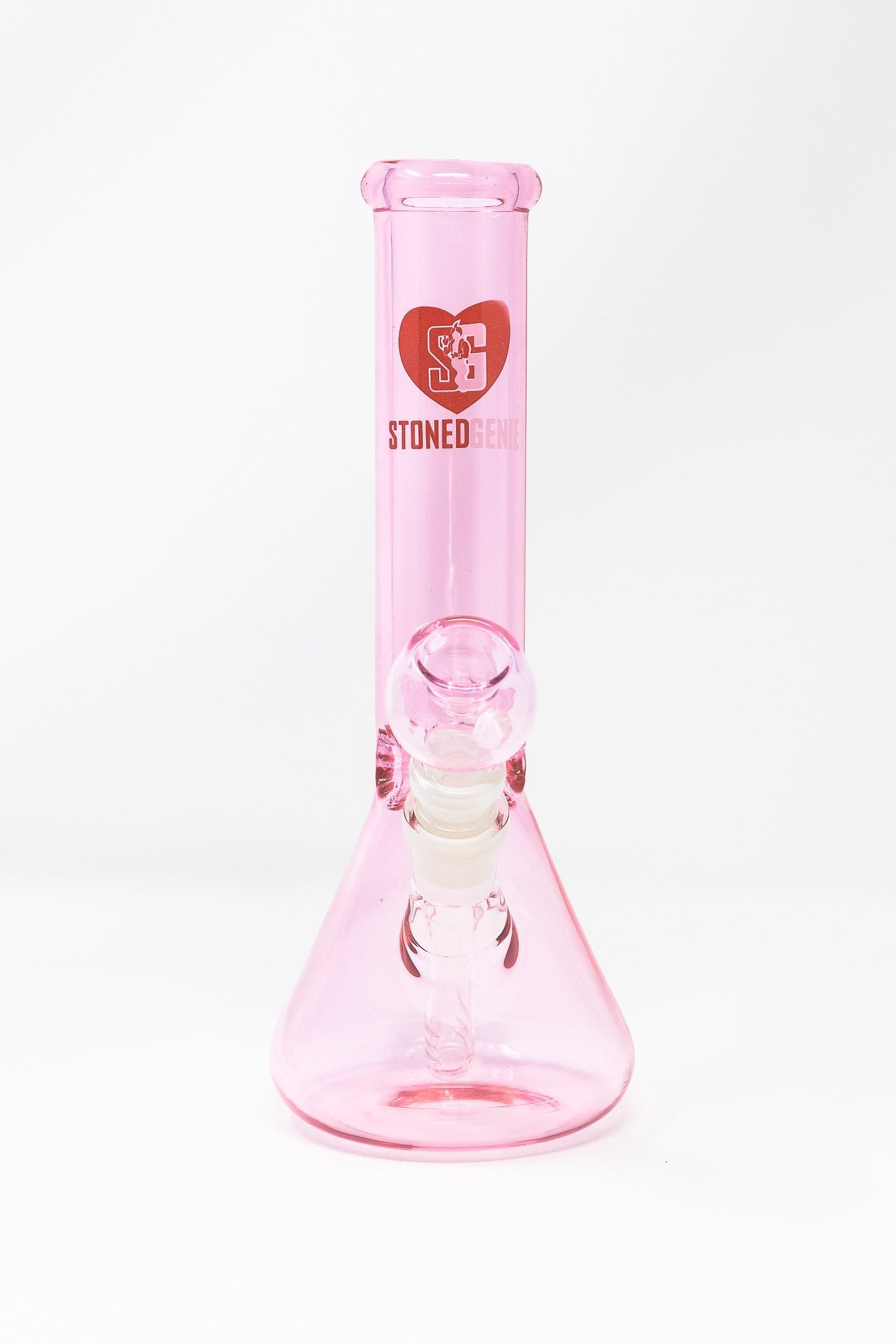 9.5" Stoned Genie Pink Love Bong