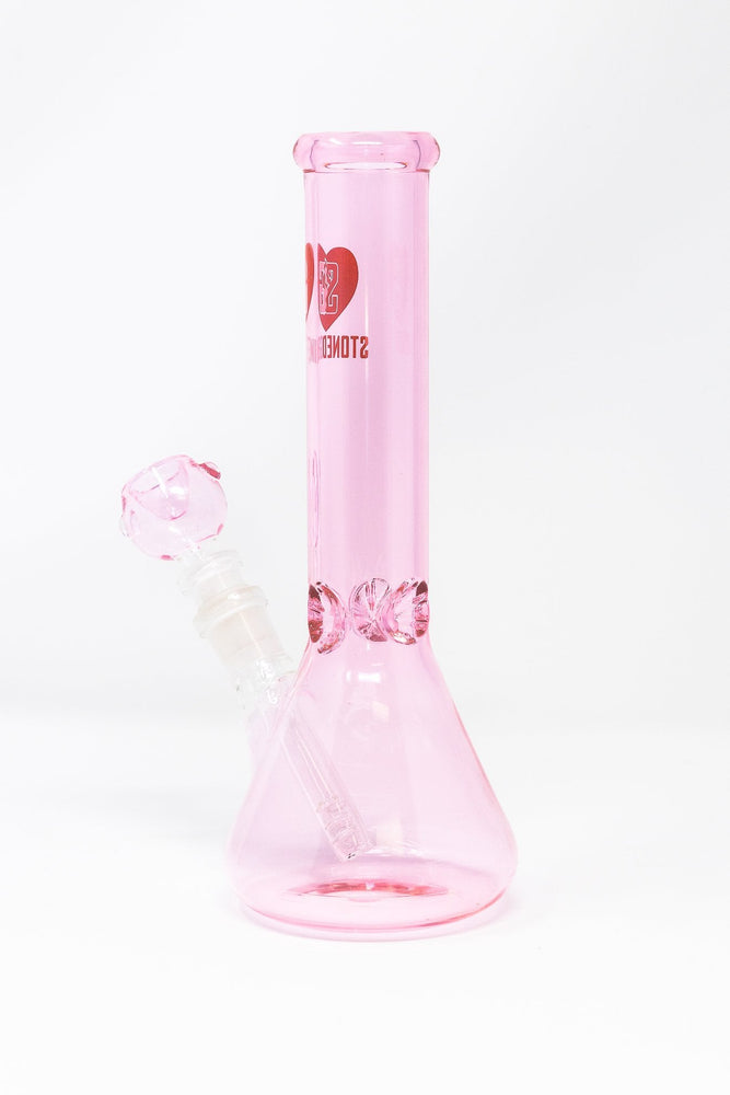 9.5" Stoned Genie Pink Love Bong