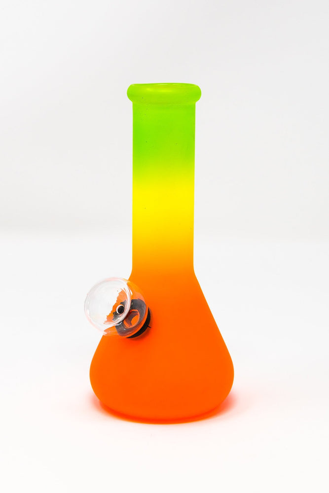 6” Frosted Rasta Beaker Bong