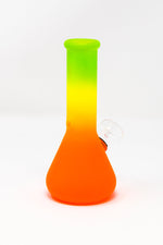 Orange Red 6” Frosted Rasta Glass Beaker Base Bong Smoking Pipe StonedGenie.com Bong