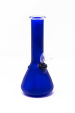 Dark Blue 6” Frosted Blue Glass Beaker Base Bong Smoking Pipe StonedGenie.com Bong