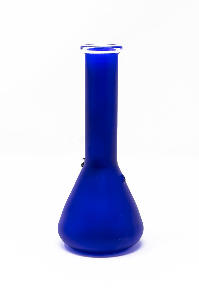 Dark Blue 6” Frosted Blue Glass Beaker Base Bong Smoking Pipe StonedGenie.com Bong