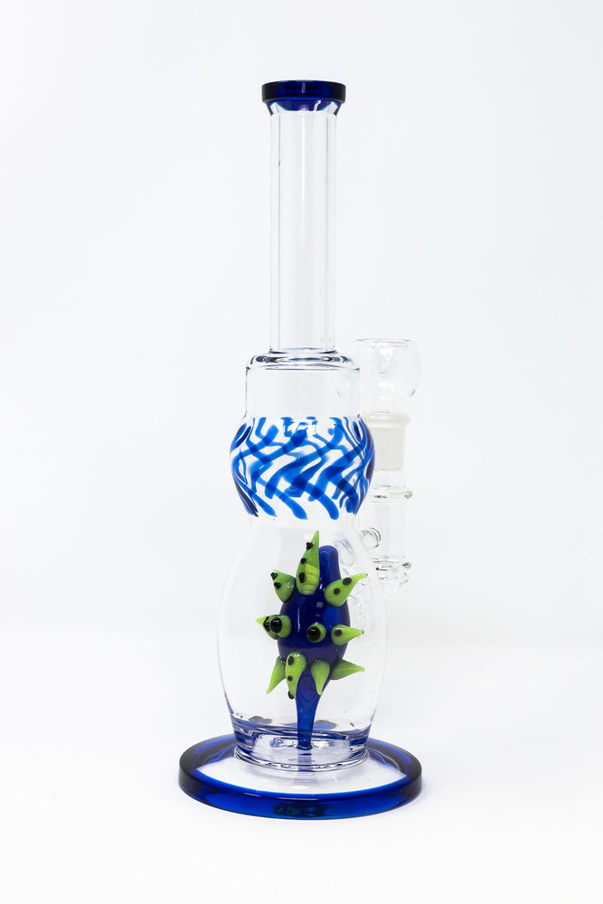 Light Sky Blue 12" Thick Glass Sea Urchin Bong StonedGenie.com Bong