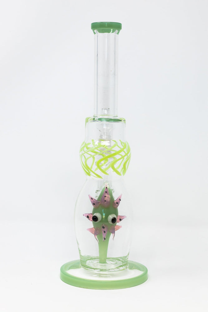 White Smoke 12" Thick Glass Sea Urchin Bong StonedGenie.com Bong