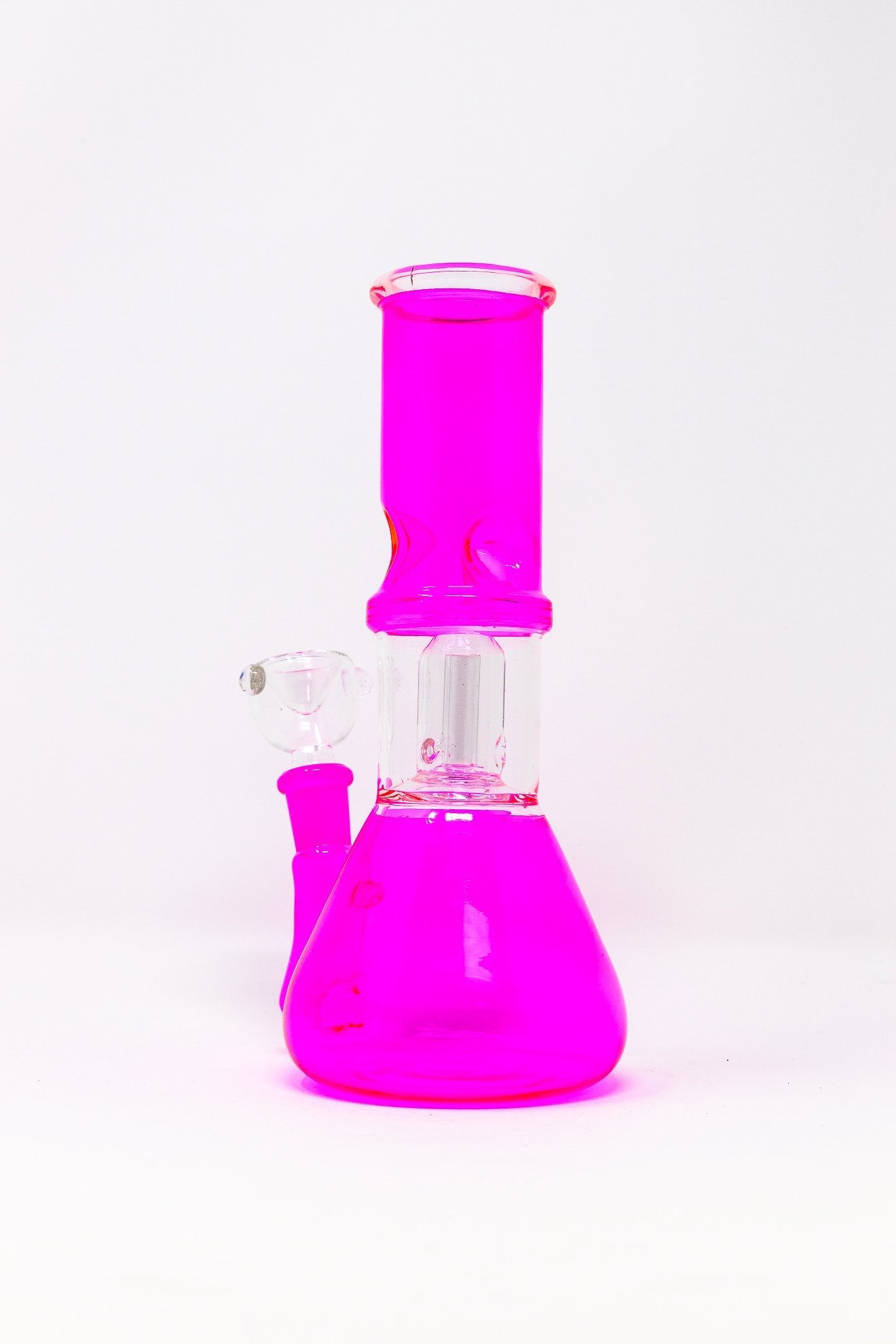 8" Pink Side Joint Bong