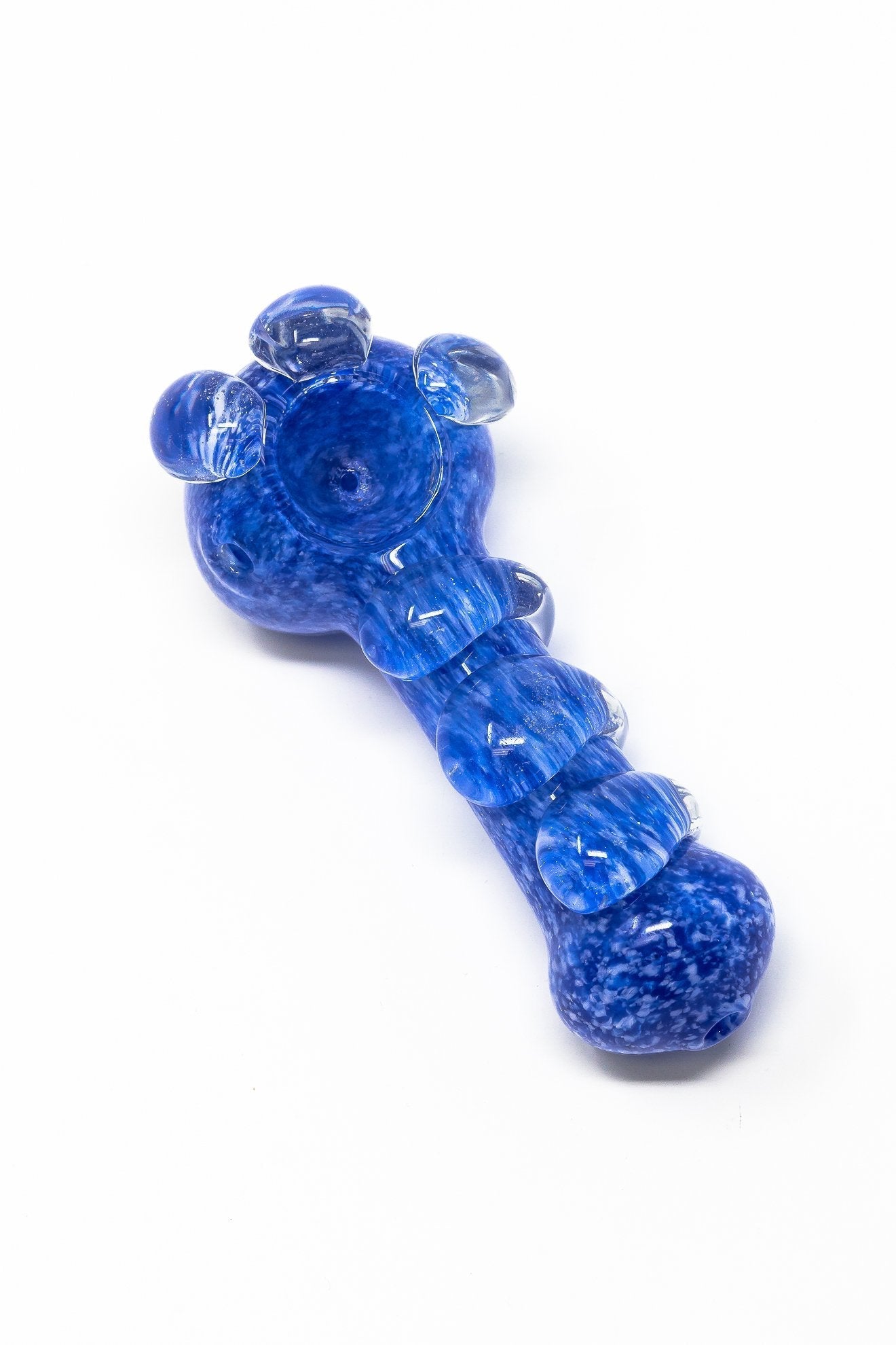5" Thick Glass Blue Crush Spoon Hand Pipe StonedGenie.com