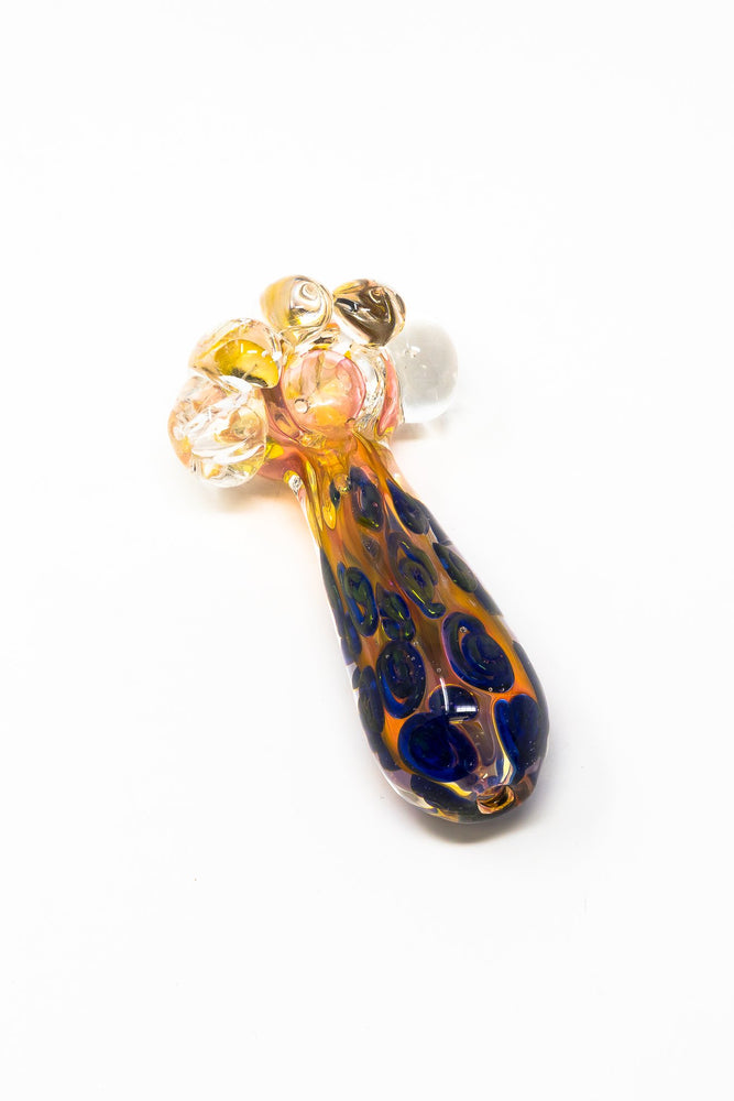 Goldenrod 4" Handcrafted Pink Thick Glass Hand Pipe w/ Carb Hole StonedGenie.com Glass Pipes