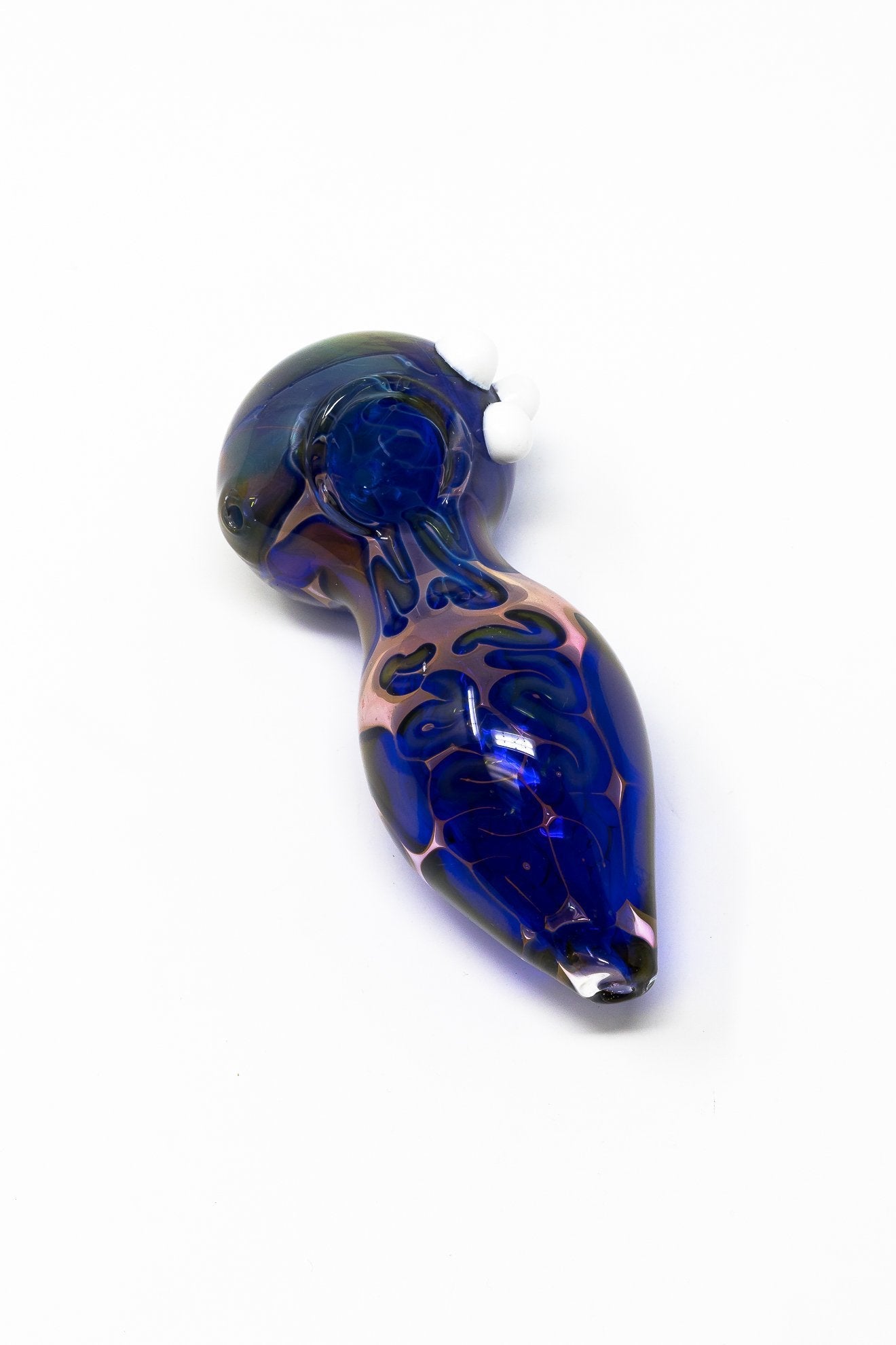 4" Ocean Design Glass Hand Smoking Pipe w/ Carb Hole StonedGenie.com
