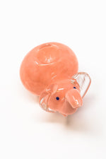 Coral 4" Collectible Elephant Glass Hand Smoking Pipe