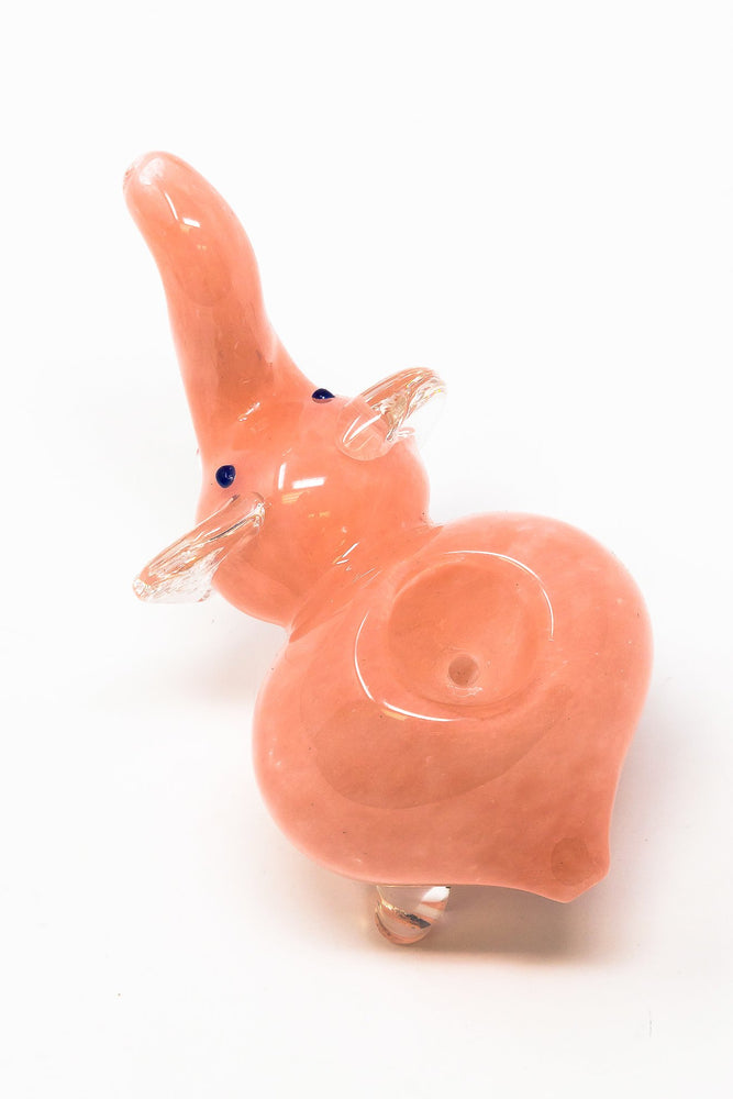 Salmon 4" Collectible Elephant Glass Hand Smoking Pipe StonedGenie.com Glass Pipes