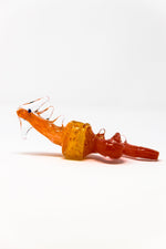 Chocolate 5" Collectible Dragon Glass Hand Pipe StonedGenie.com Glass Pipes