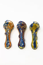 Olive Drab 5" Swirl Designer Thick Glass Designer Hand Smoking Pipe w/ Carb Hole StonedGenie.com Glass Pipes