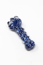 5" Thick Glass Blue/White Spoon Hand Pipe