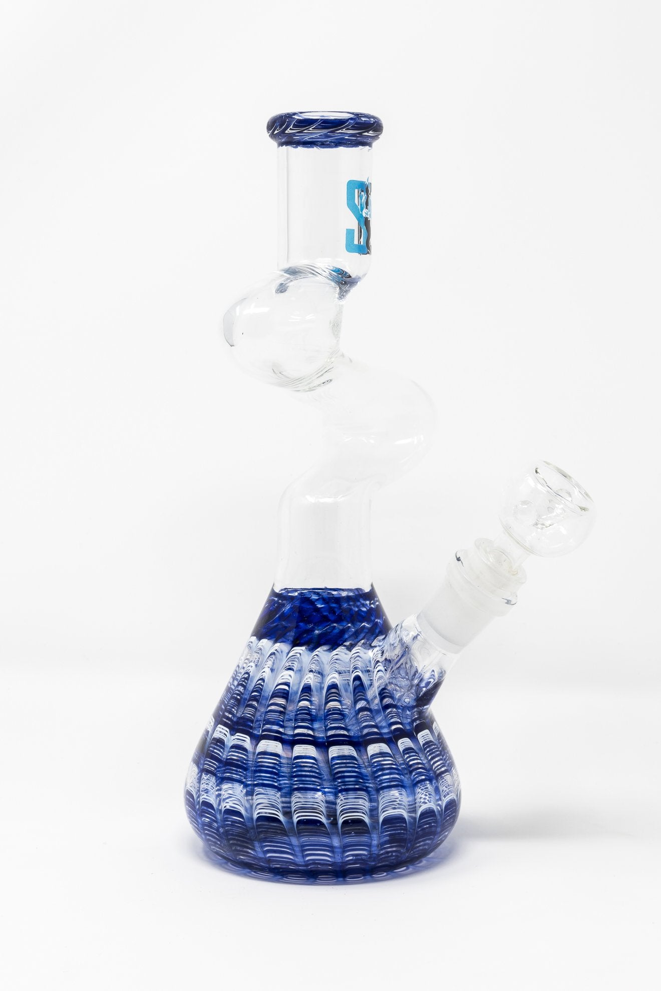 Midnight Blue 10" Stoned Genie Glass Blue Designer Zong StonedGenie.com Bong