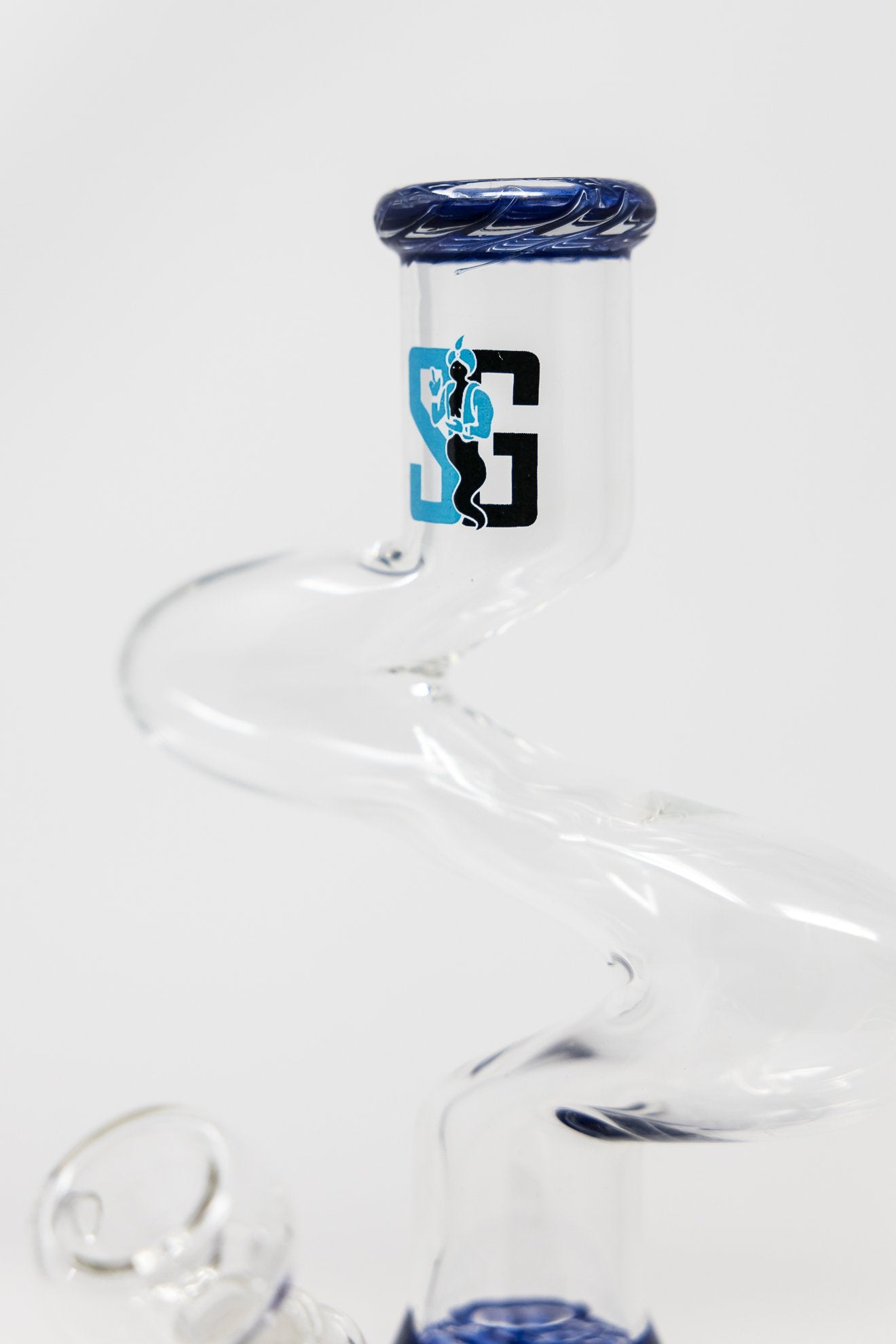 Lavender 10" Stoned Genie Glass Blue Designer Zong StonedGenie.com Bong