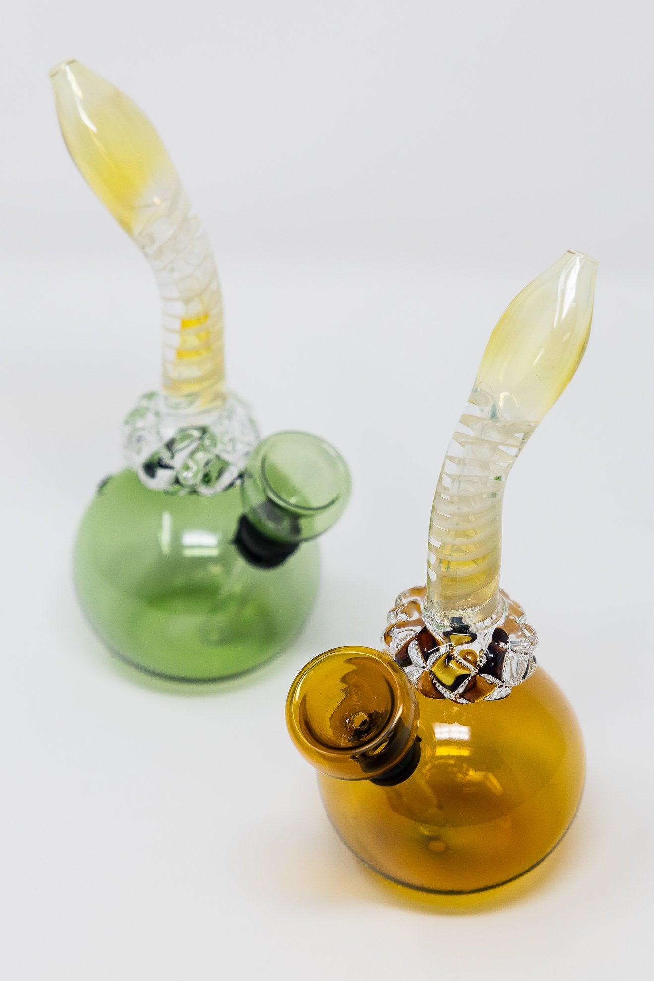 Dark Sea Green 5” Diamond Neck Round Base Bong w/ Carb Hole StonedGenie.com Bong