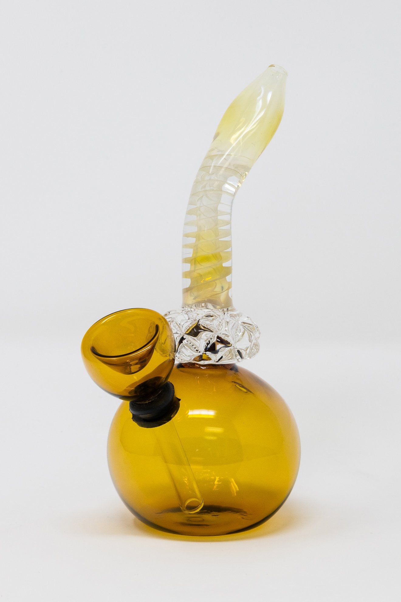 Goldenrod 5” Diamond Neck Round Base Bong w/ Carb Hole StonedGenie.com Bong