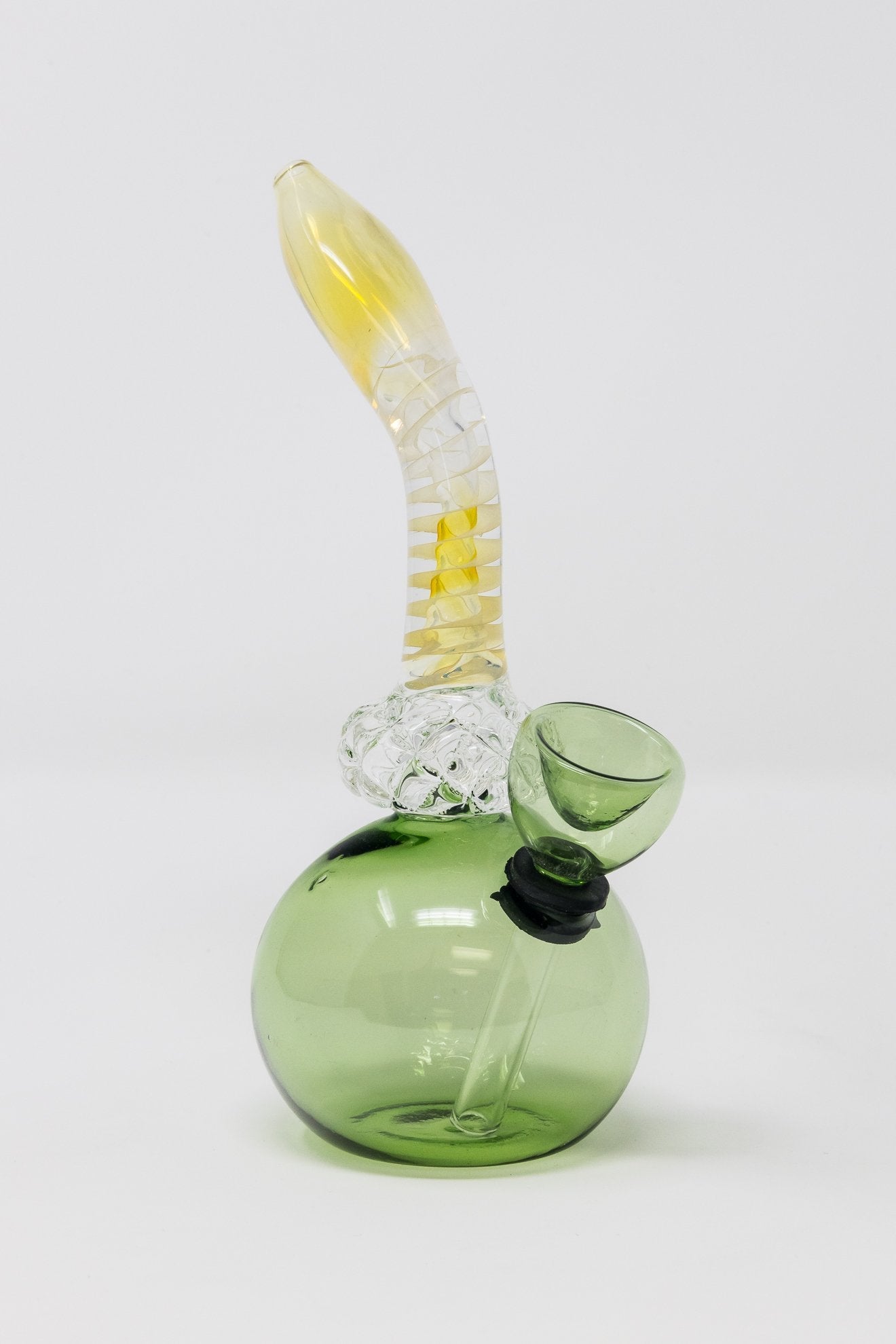 6” Diamond Neck Round Base Mini Bong w/ Carb Hole