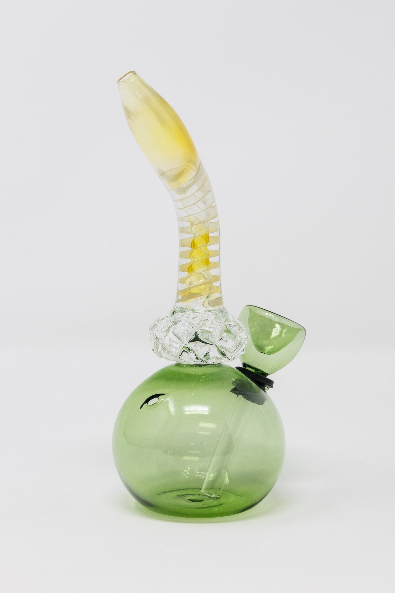 Gray 5” Diamond Neck Round Base Bong w/ Carb Hole StonedGenie.com Bong