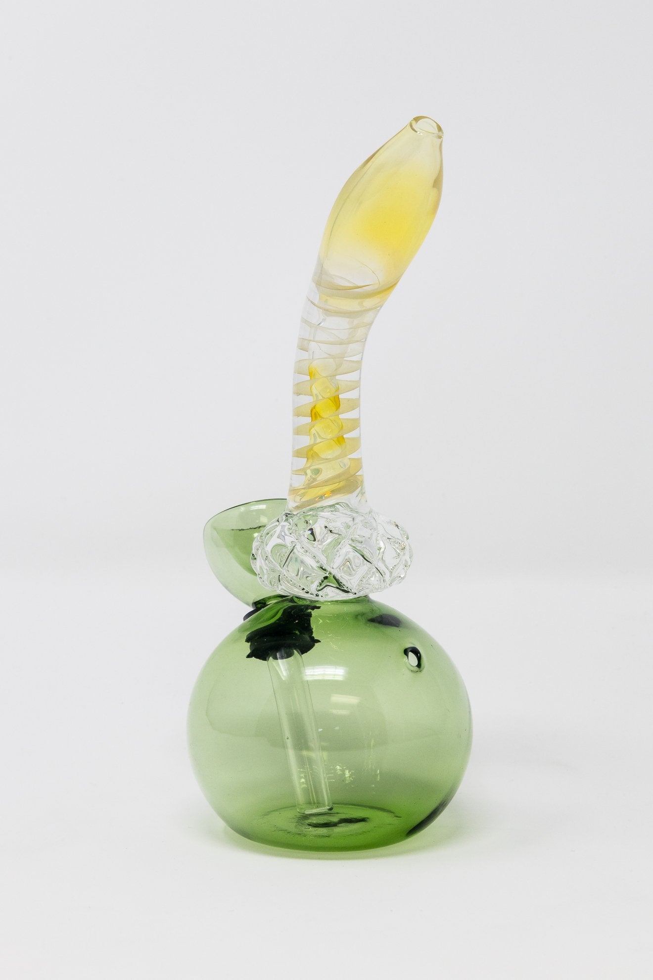 Dark Gray 5” Diamond Neck Round Base Bong w/ Carb Hole StonedGenie.com Bong