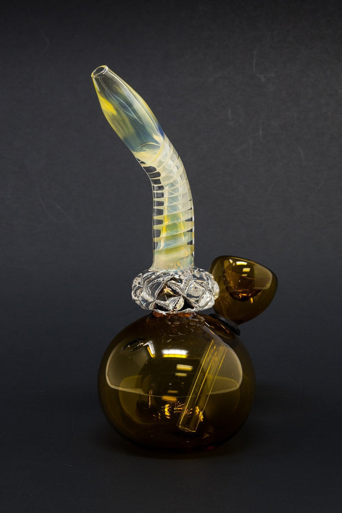 6” Diamond Neck Round Base Bong w/ Carb Hole