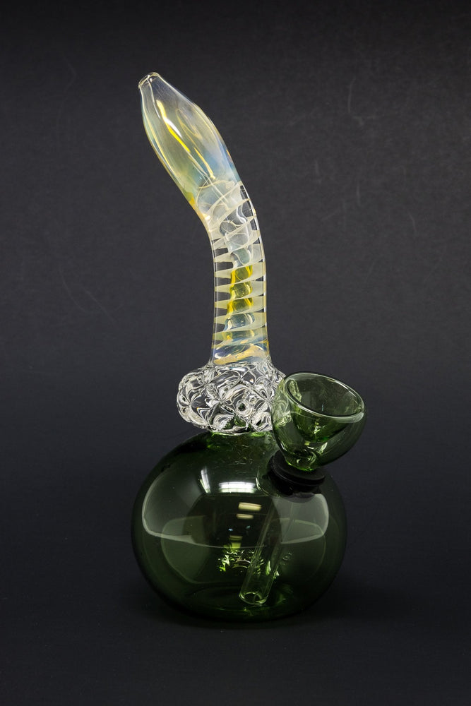 6” Diamond Neck Round Base Bong w/ Carb Hole