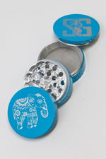 4 pc Teal Magnetic Elephant Metal Grinder w/ Sharp Teeth