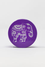 4 pc Purple Magnetic Elephant Metal Grinder w/ Sharp Teeth