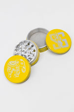 4 pc Yellow Magnetic Elephant Metal Grinder w/ Sharp Teeth