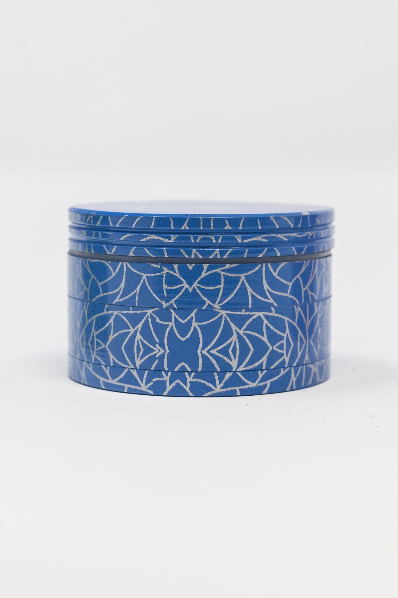 Dark Slate Blue 4 pc Blue Magnetic Elephant Metal Grinder w/ Sharp Teeth StonedGenie.com Grinders