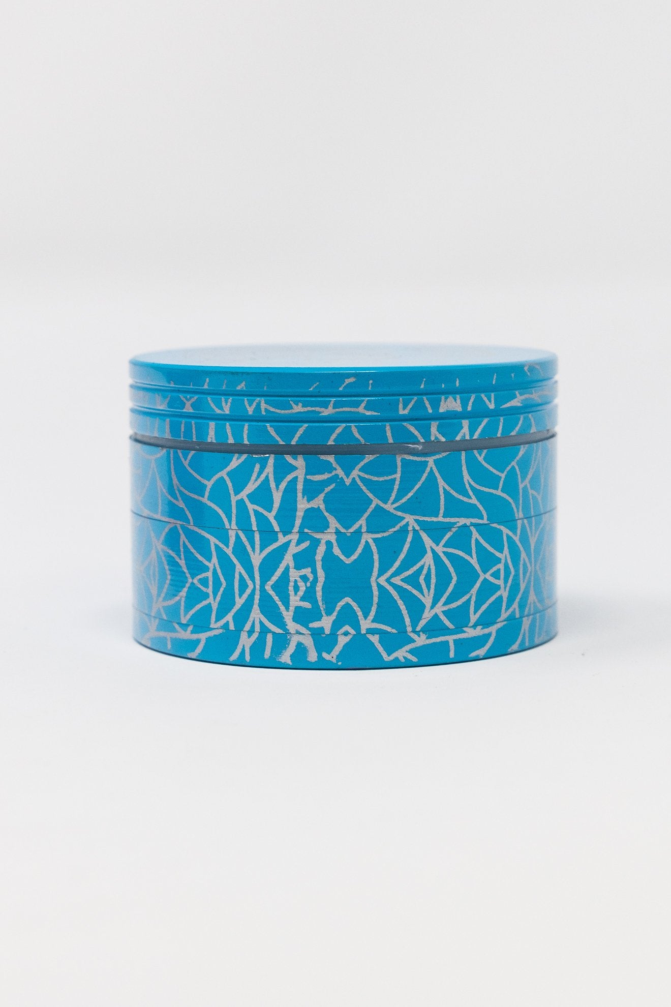 Dark Cyan 4 pc Teal Magnetic Elephant Metal Grinder w/ Sharp Teeth StonedGenie.com Grinders