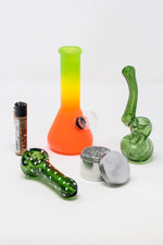 Tomato 6" Stoned Genie Rasta Bong Combo Set StonedGenie.com Combo