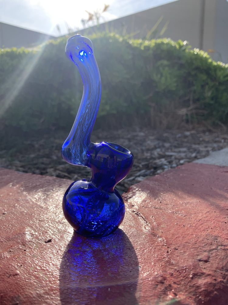 Midnight Blue 5" Premium Blue Glass Handmade Bubbler StonedGenie.com Bubblers