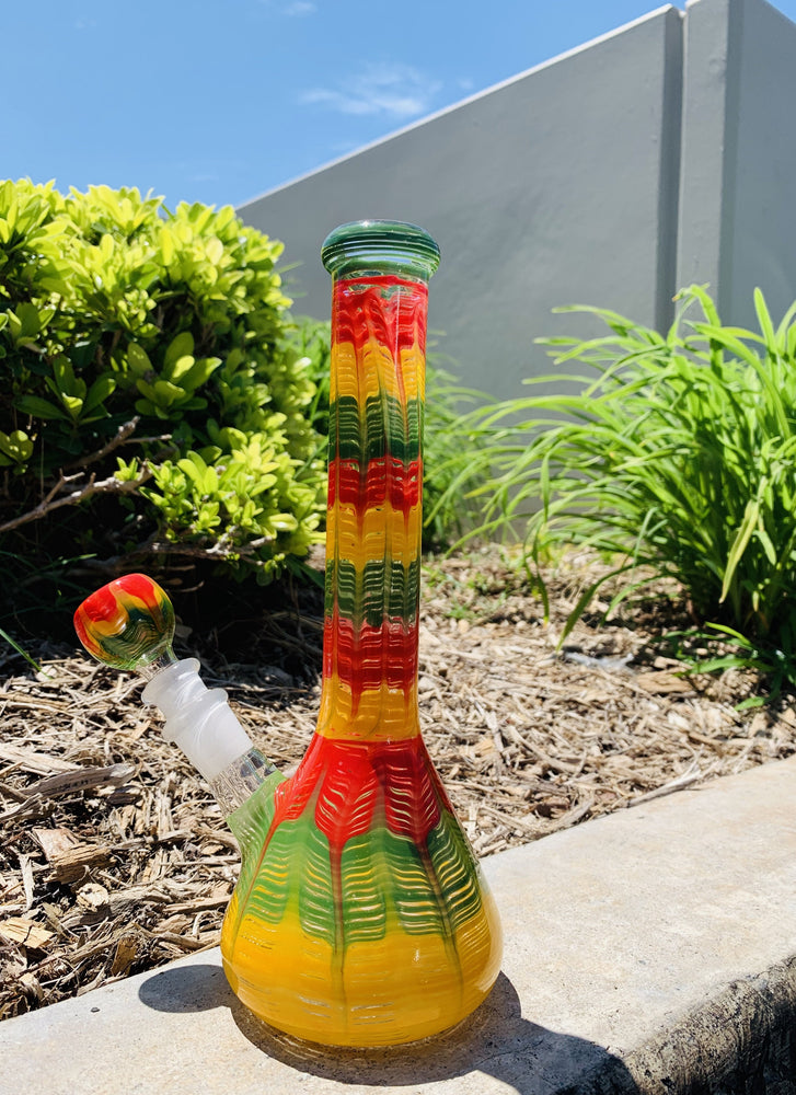 10" Rasta Drip Bong