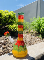 10" Rasta Drip Bong