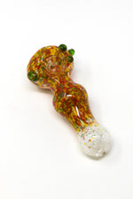 4.5" Thick Glass Designer Hand Smoking Pipe w/ Carb Hole